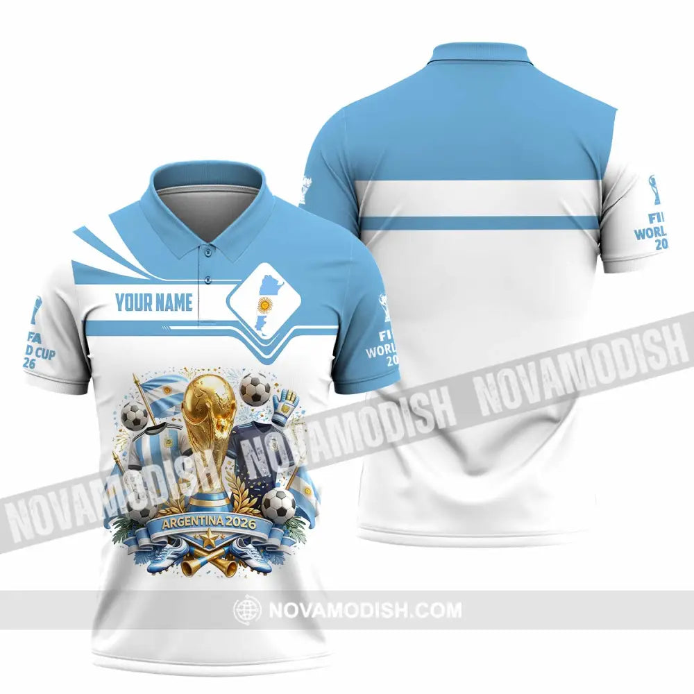 Unisex Shirt - Custom Argentina World Cup 2026 Shirt - Polo Shirt / S - T-shirt