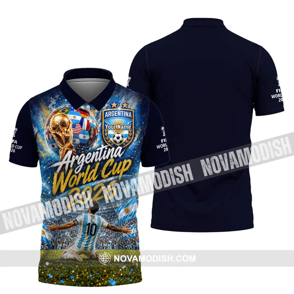Unisex Shirt - Custom Argentina World Cup 2026 Shirt - Polo Shirt / S - T-shirt