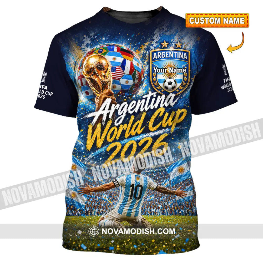 Unisex Shirt - Custom Argentina World Cup 2026 Shirt - T-shirt