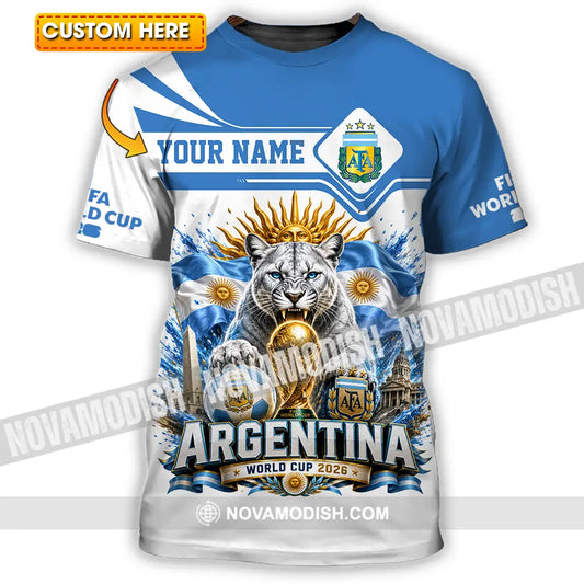 Unisex Shirt - Custom Argentina World Cup 2026 Shirt - T-shirt