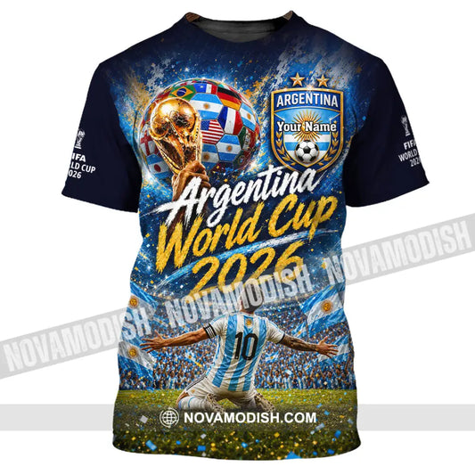 Unisex Shirt - Custom Argentina World Cup 2026 Shirt - T-Shirt / S - T-shirt
