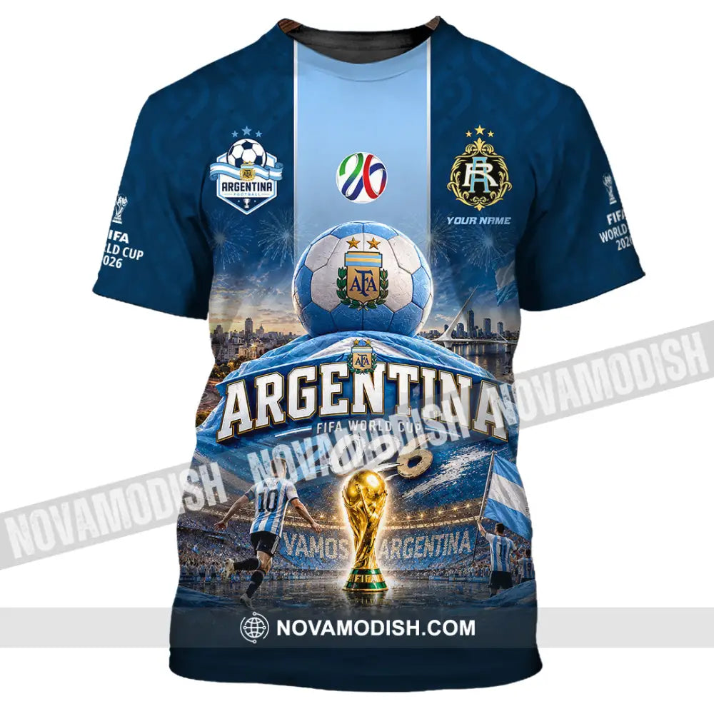 Unisex Shirt - Custom Argentina World Cup 2026 Shirt - T-Shirt / S - T-shirt