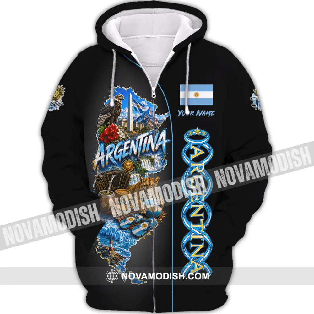 Unisex Shirt - Custom Argentina Shirt - Zipper Hoodie / S - T-shirt