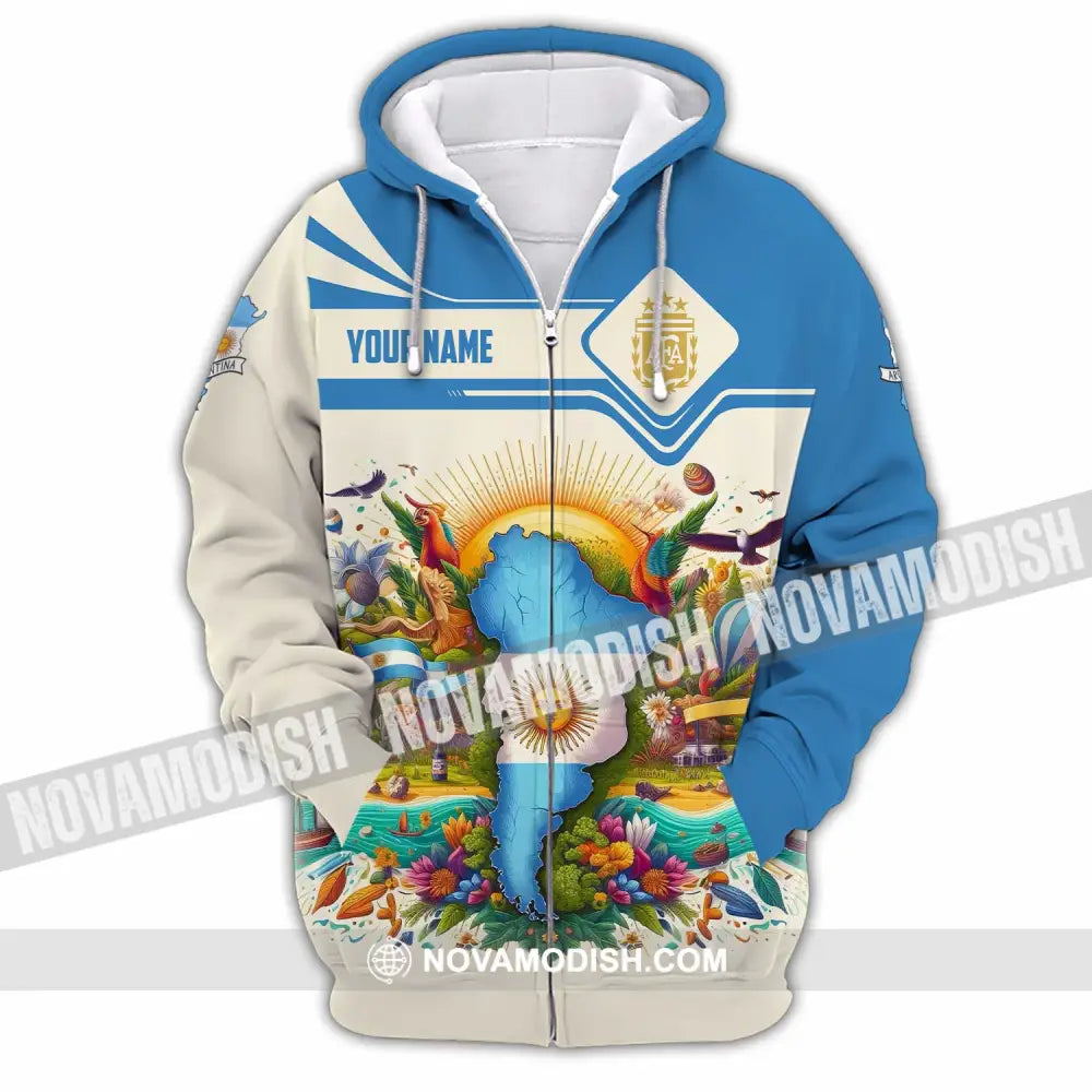 Unisex Shirt - Custom Argentina Shirt Zipper Hoodie / S T-shirt