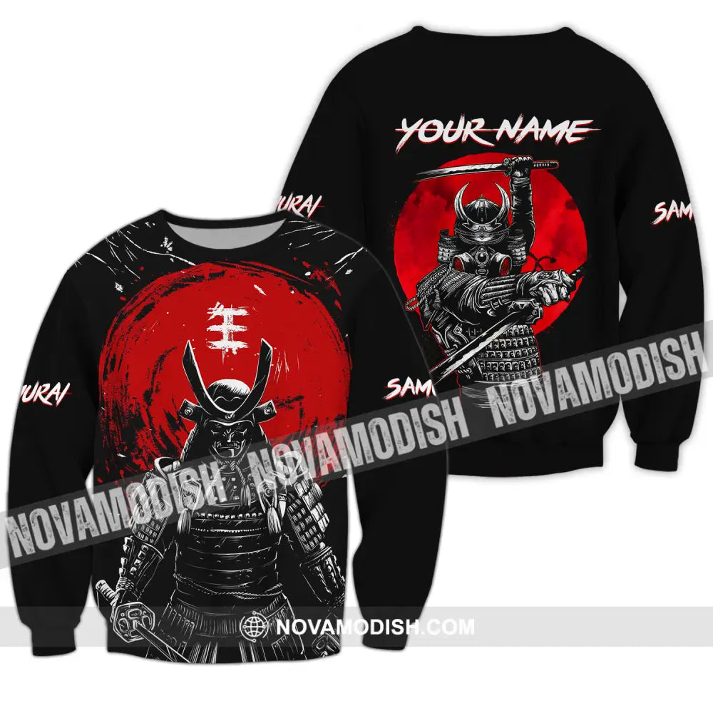 Unisex Shirt - Custom Armor Samurai Name Shirt Long Sleeve / S T-shirt