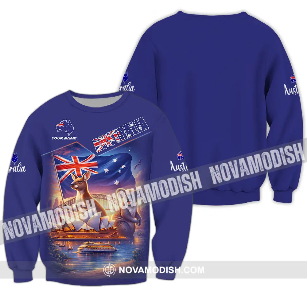 Unisex Shirt - Custom Australia 3D Shirt Long Sleeve / S T-shirt
