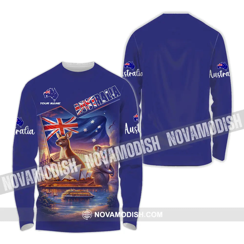 Unisex Shirt - Custom Australia 3D Shirt Long Sleeve Shirt / S T-shirt