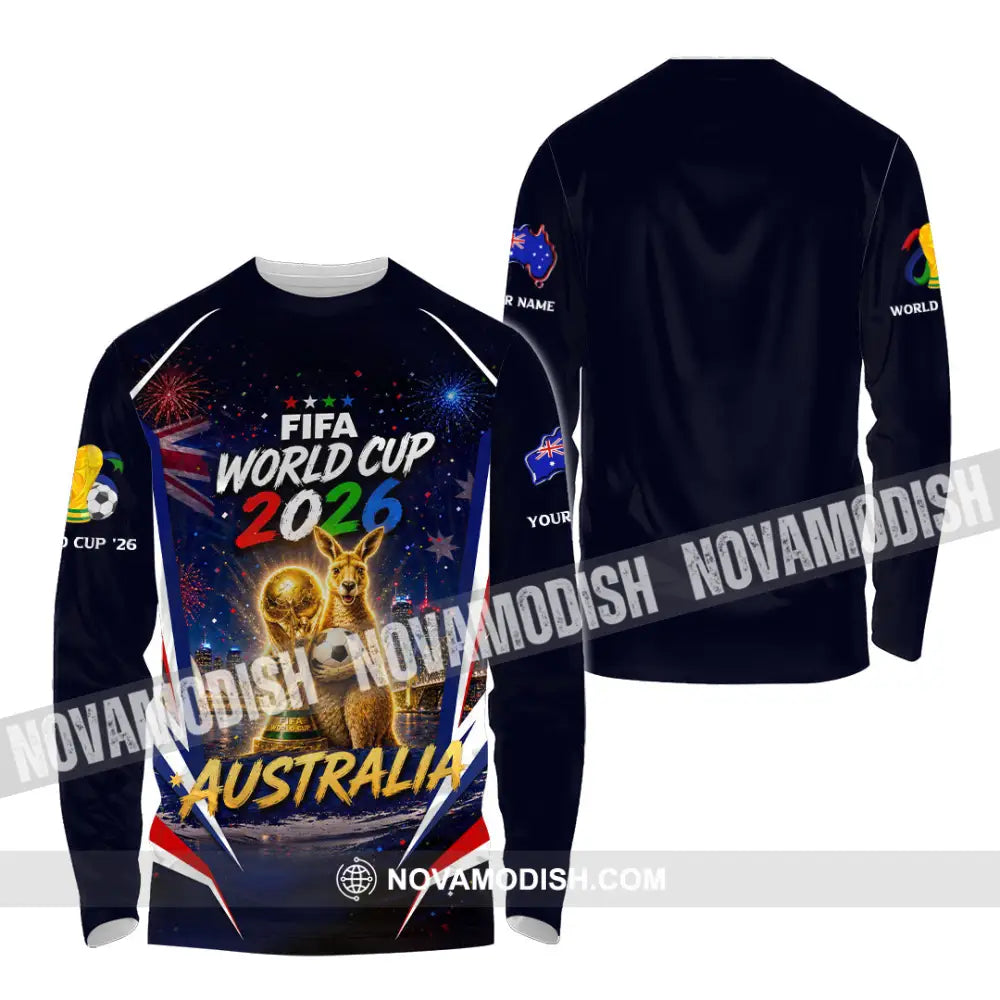 Unisex Shirt - Custom Australia World Cup 2026 Shirt - Long Sleeve Shirt / S - T-shirt