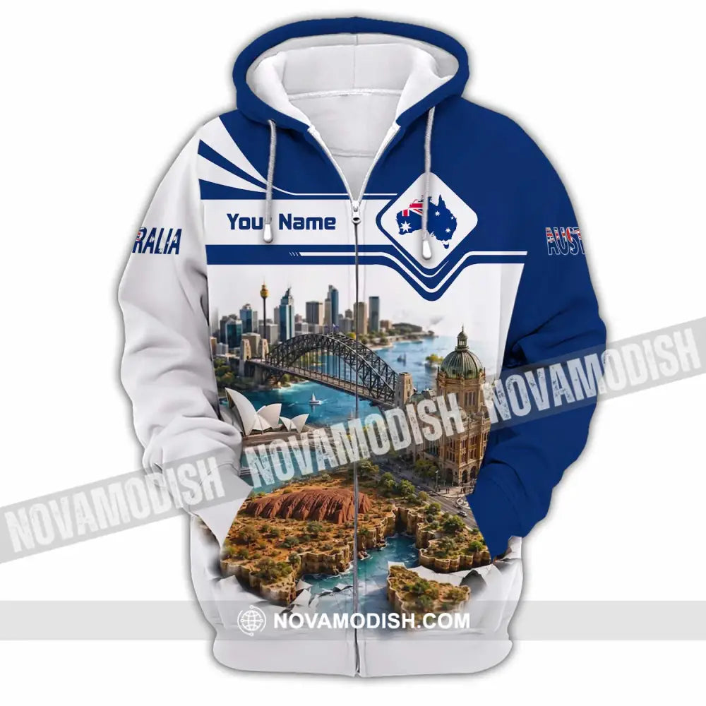 Unisex Shirt - Custom Australia Shirt - Zipper Hoodie / S - T-shirt