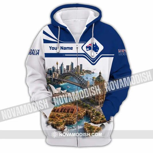 Unisex Shirt - Custom Australia Shirt - Zipper Hoodie / S - T-shirt