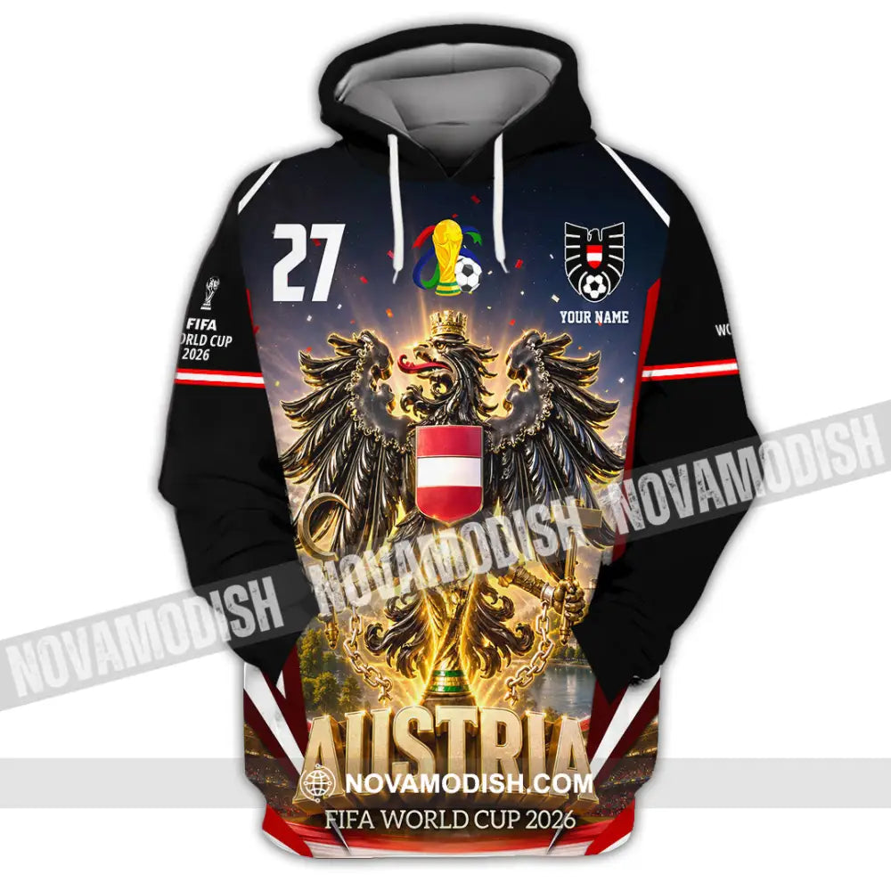 Unisex Shirt - Custom Austria World Cup 2026 Shirt - Hoodie / S - T-shirt