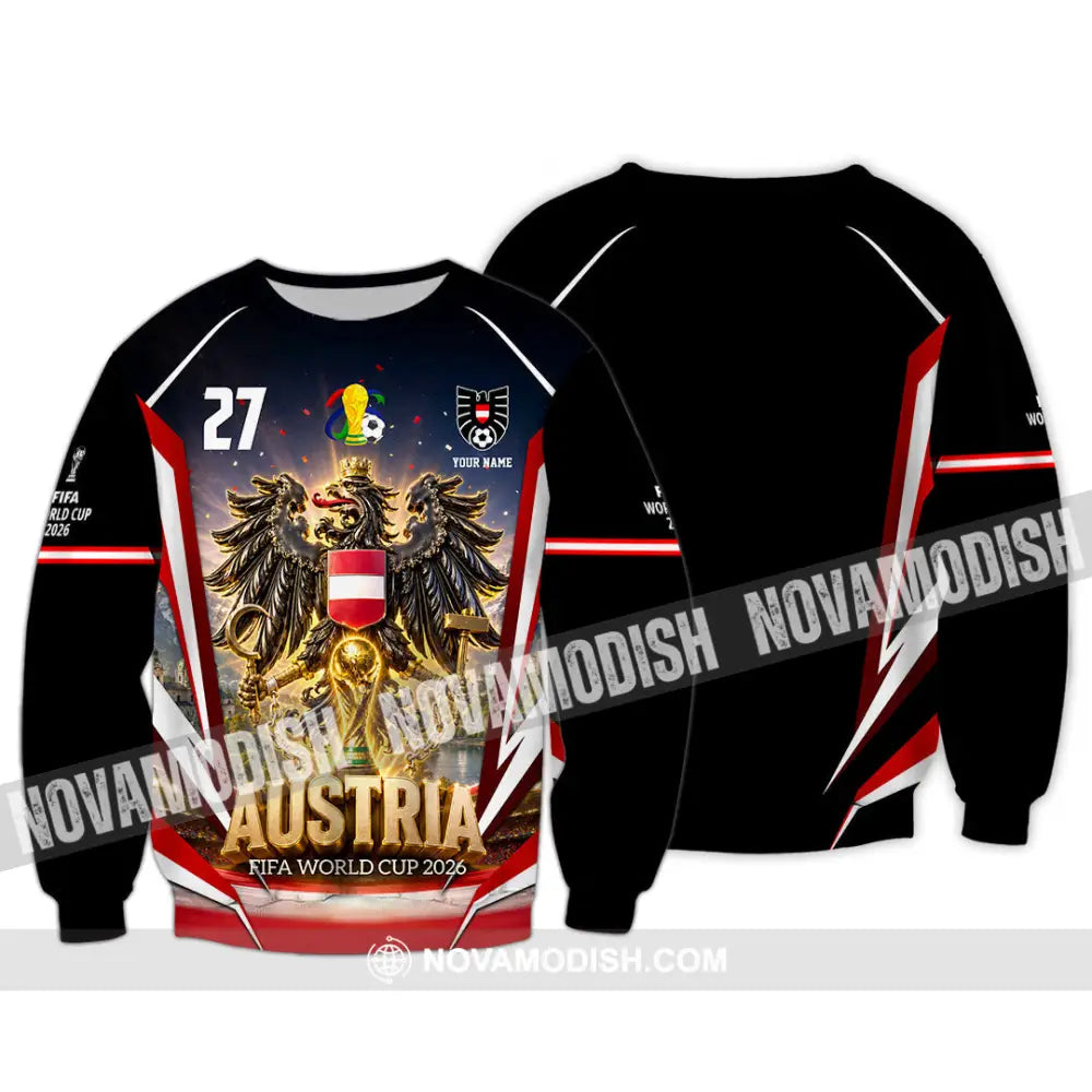 Unisex Shirt - Custom Austria World Cup 2026 Shirt - Long Sleeve / S - T-shirt