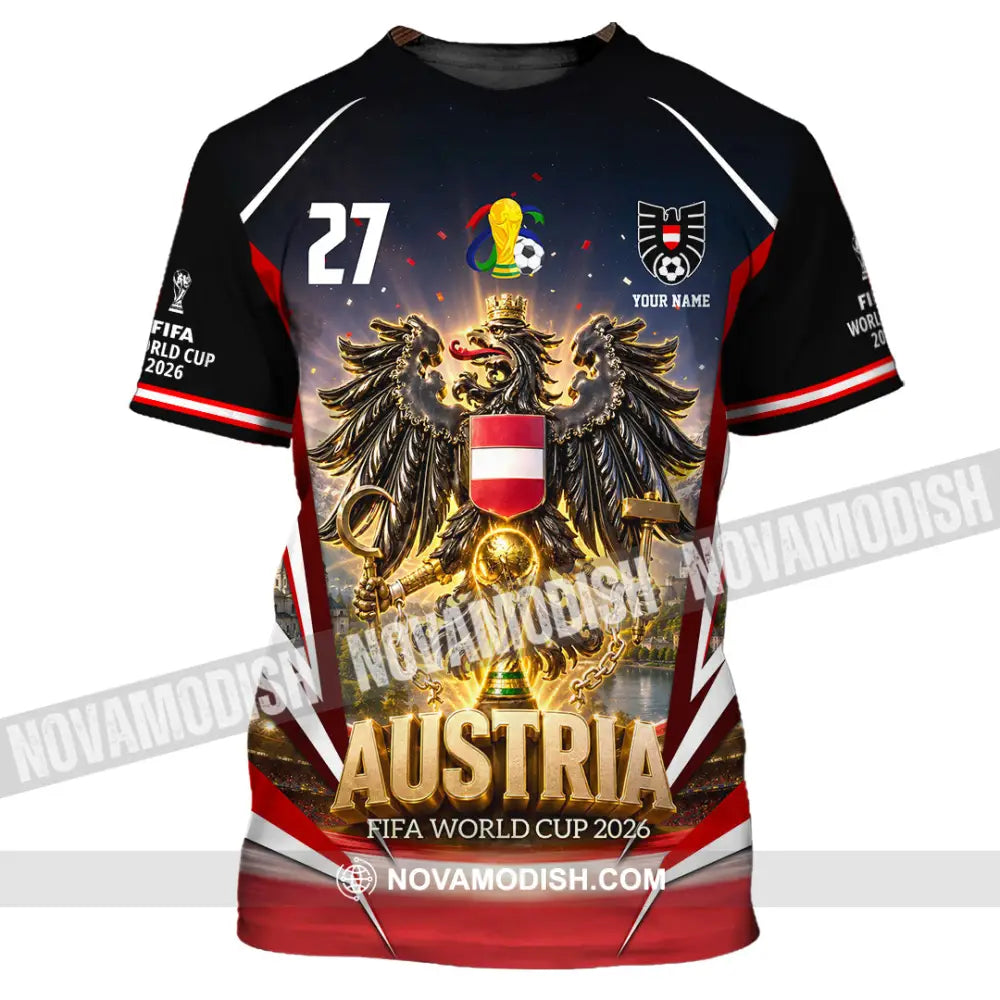 Unisex Shirt - Custom Austria World Cup 2026 Shirt - T-Shirt / S - T-shirt