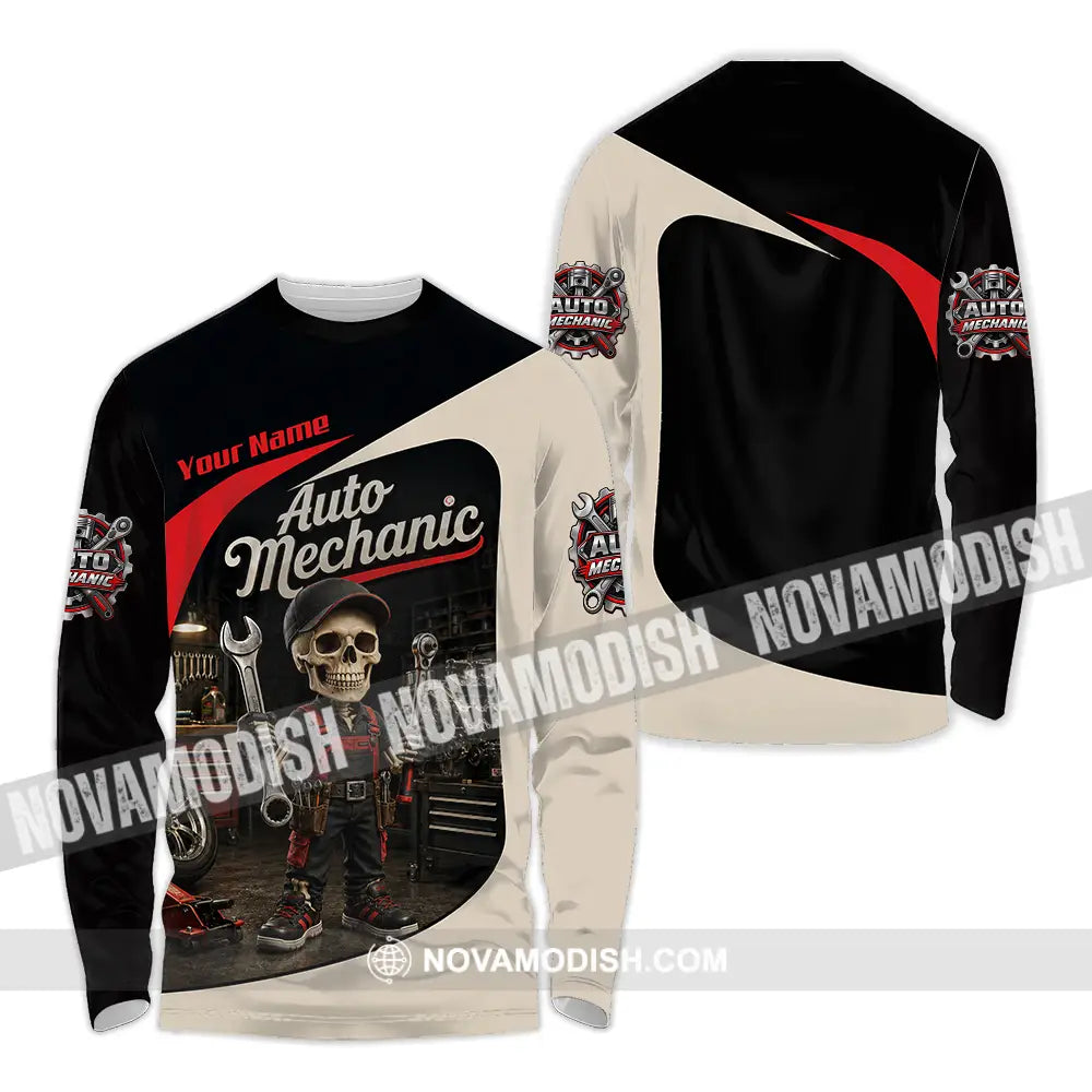 Unisex Shirt - Custom Auto Mechanic Shirt - Long Sleeve Shirt / S - T-shirt