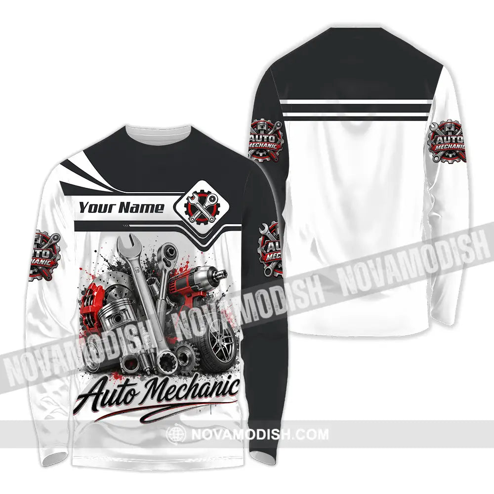 Unisex Shirt - Custom Auto Mechanic Shirt - Long Sleeve Shirt / S - T-shirt