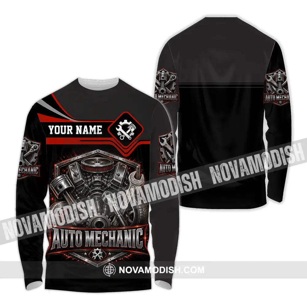 Unisex Shirt - Custom Auto Mechanic Shirt - Long Sleeve Shirt / S - T-shirt