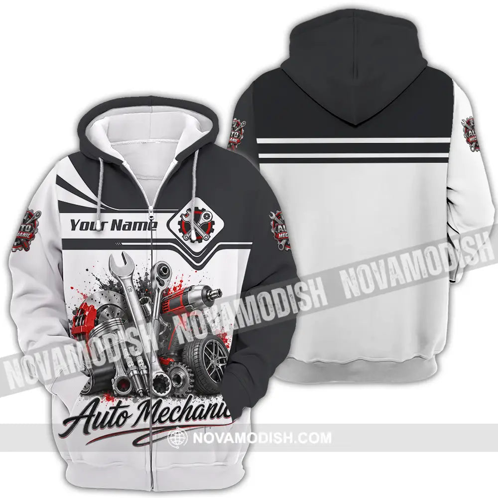 Unisex Shirt - Custom Auto Mechanic Shirt - Zipper Hoodie / S - T-shirt