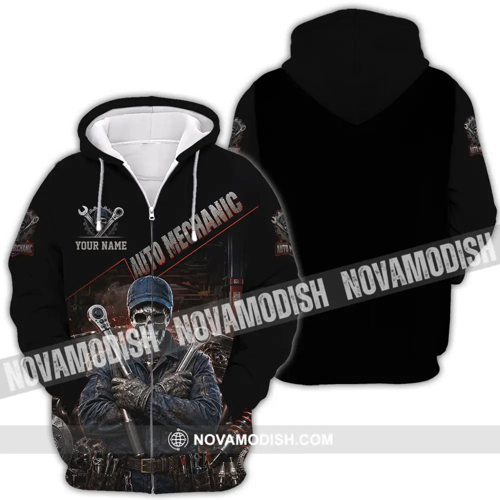 Unisex Shirt - Custom Auto Mechanic Shirt - Zipper Hoodie / S - T-shirt