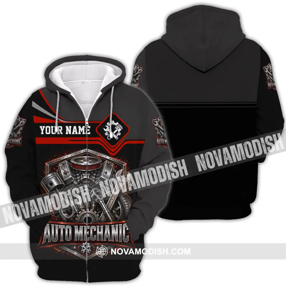 Unisex Shirt - Custom Auto Mechanic Shirt - Zipper Hoodie / S - T-shirt