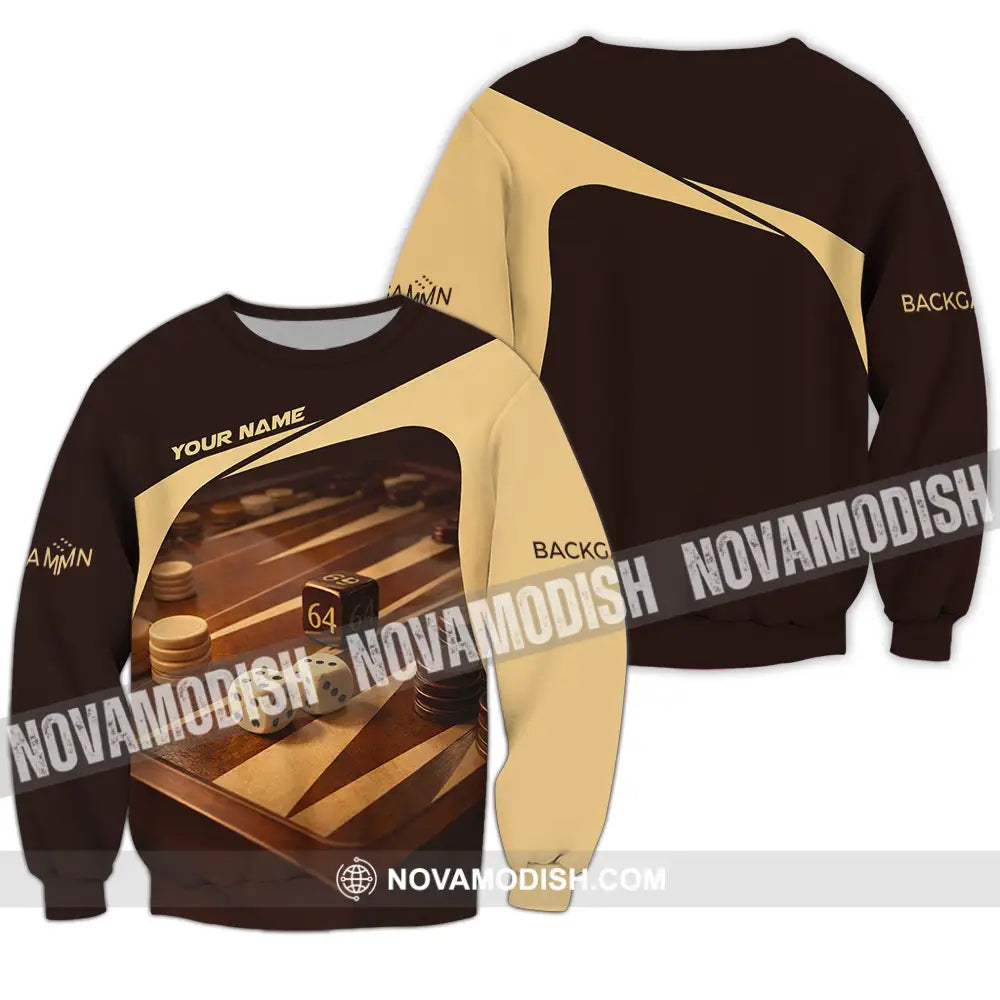 Unisex Shirt - Custom Backgammon 3D Shirt Long Sleeve / S T-shirt