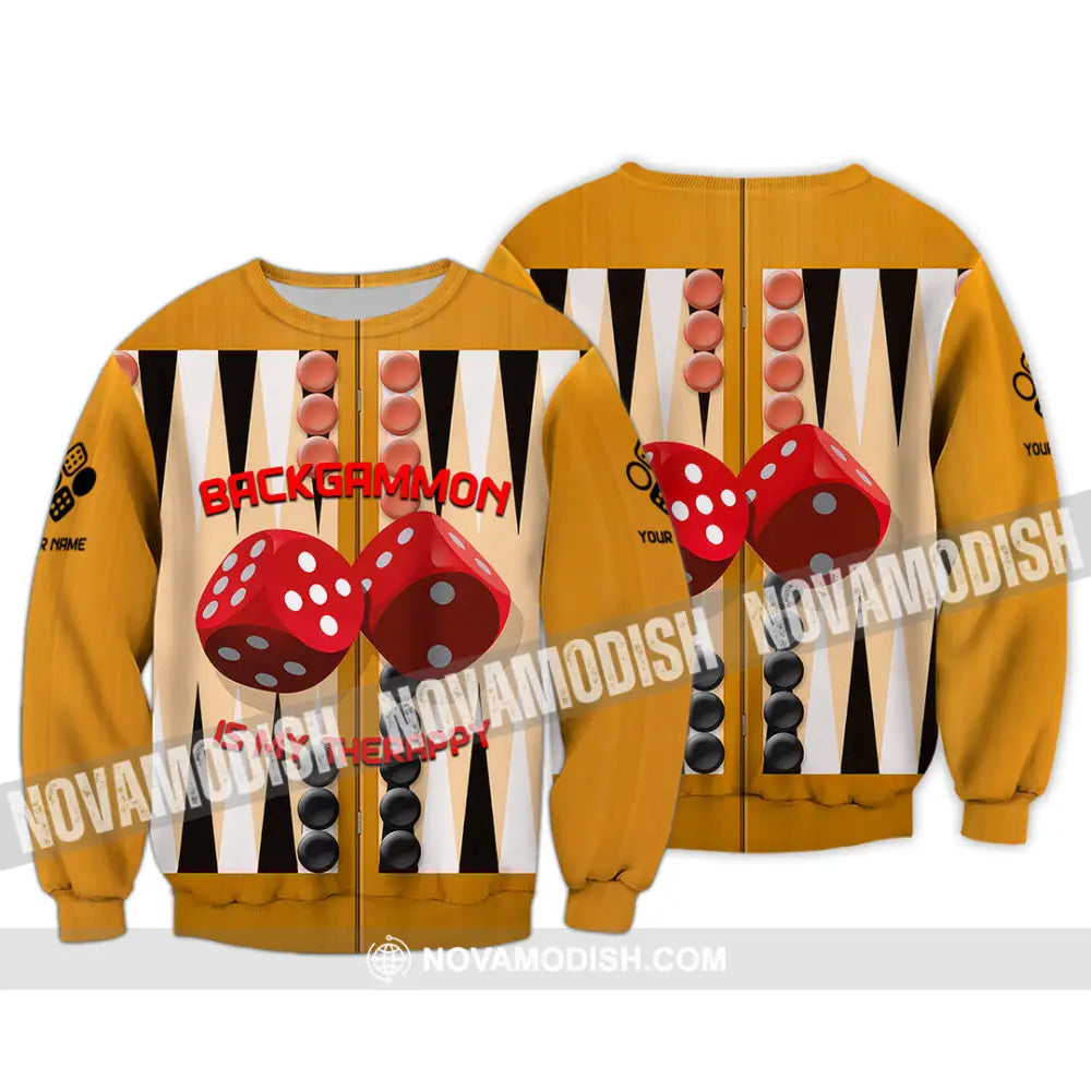 Unisex Shirt - Custom Backgammon 3D Shirt Long Sleeve / S T-shirt