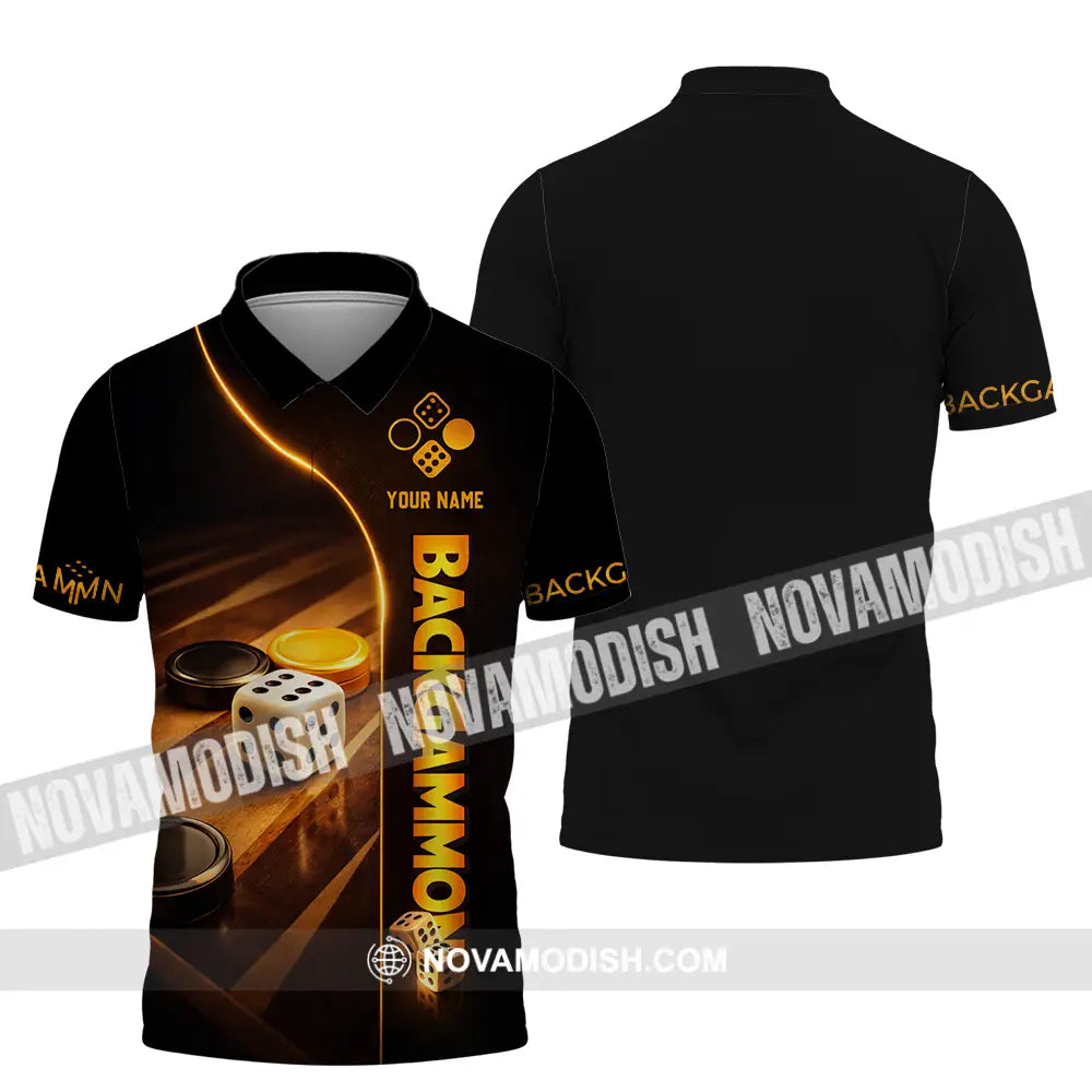 Unisex Shirt - Custom Backgammon 3D Shirt Polo Shirt / S T-shirt