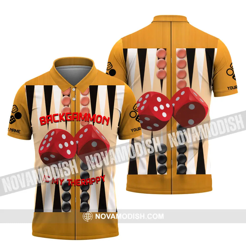 Unisex Shirt - Custom Backgammon 3D Shirt Polo Shirt / S T-shirt