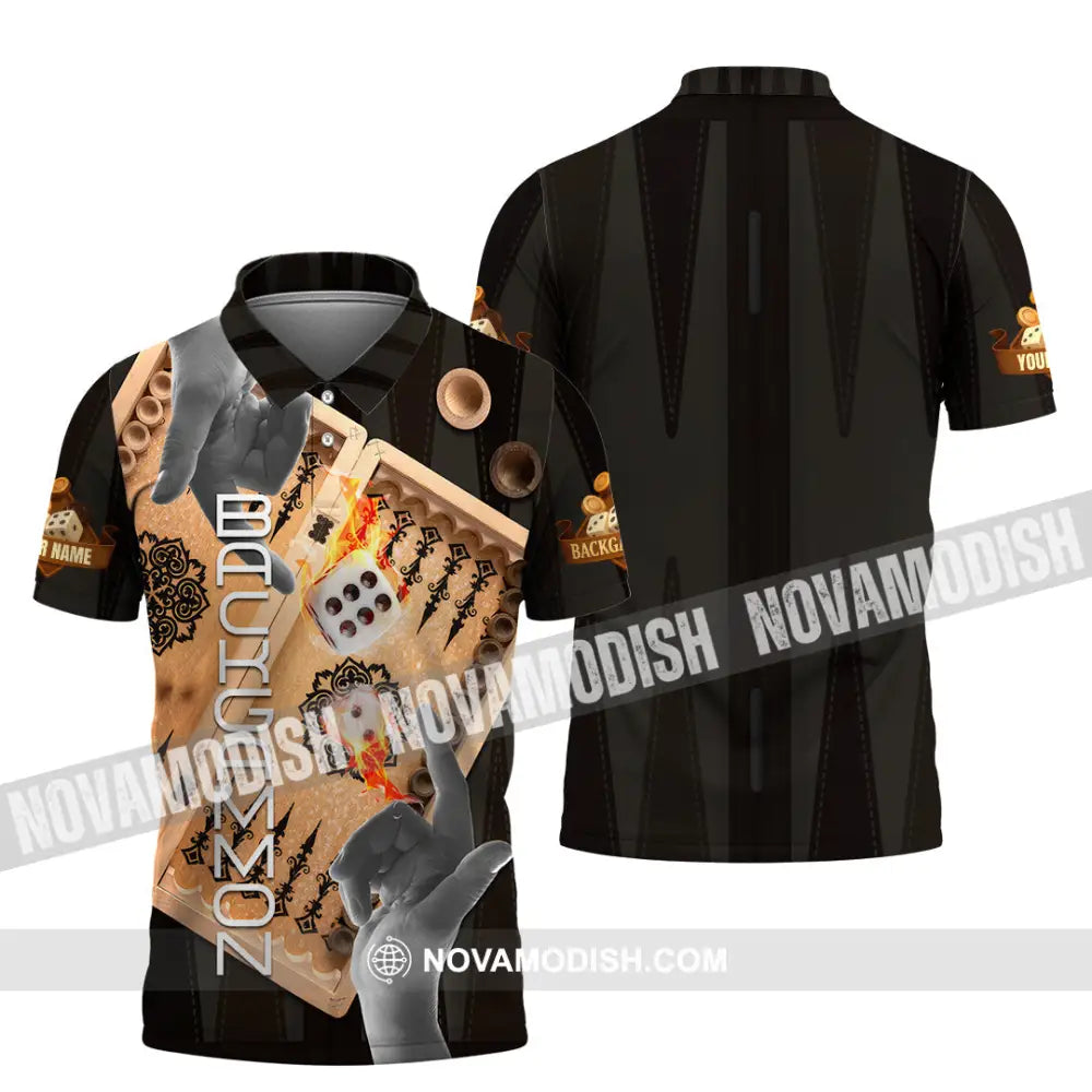 Unisex Shirt - Custom Backgammon 3D Shirt Polo Shirt / S T-shirt