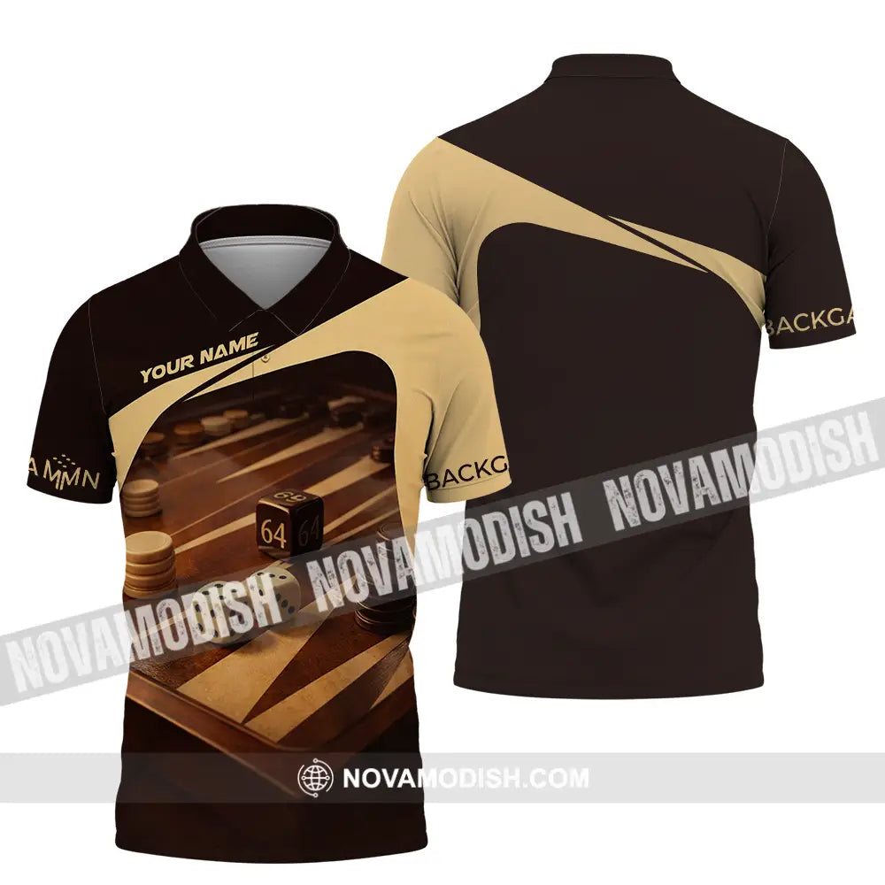 Unisex Shirt - Custom Backgammon 3D Shirt Polo Shirt / S T-shirt