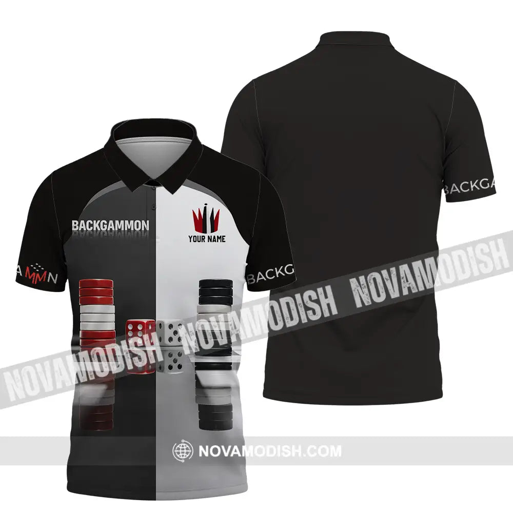 Unisex Shirt - Custom Backgammon 3D Shirt Polo Shirt / S T-shirt