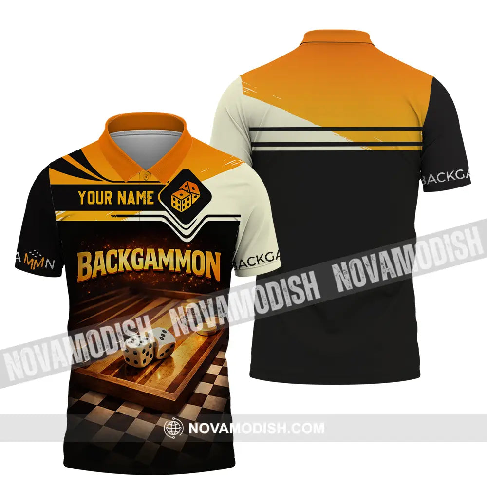Unisex Shirt - Custom Backgammon 3D Shirt Polo Shirt / S T-shirt