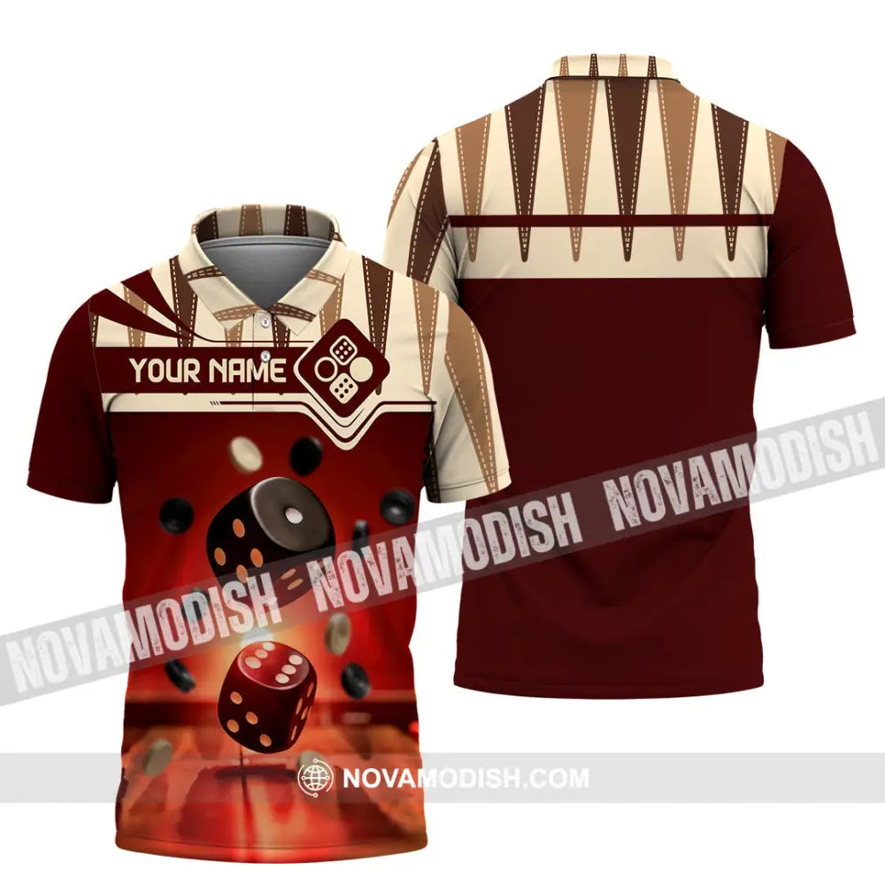 Unisex Shirt - Custom Backgammon 3D Shirt Polo Shirt / S T-shirt