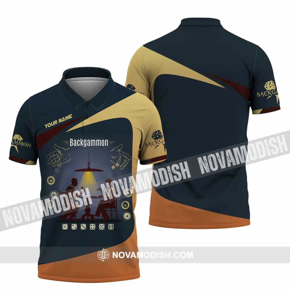 Unisex Shirt - Custom Backgammon 3D Shirt Polo Shirt / S T-shirt