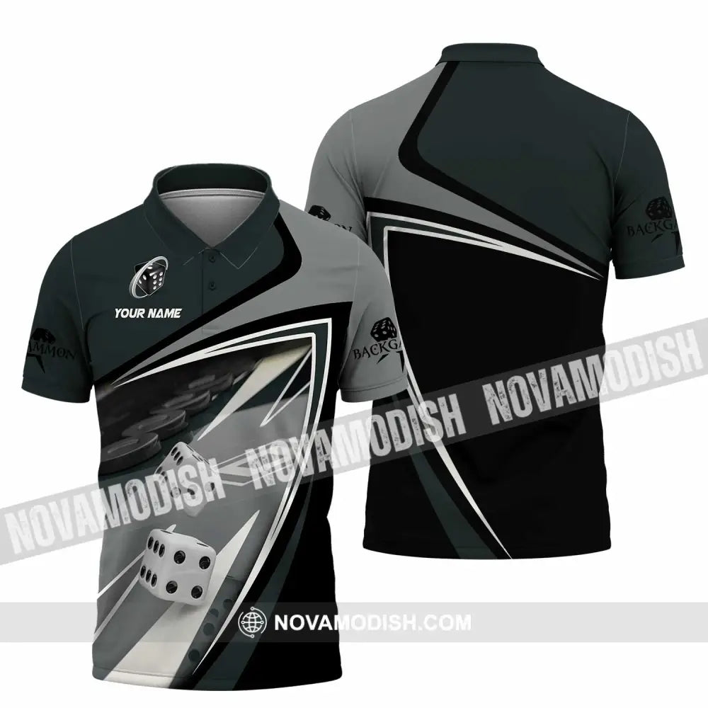 Unisex Shirt - Custom Backgammon 3D Shirt Polo Shirt / S T-shirt