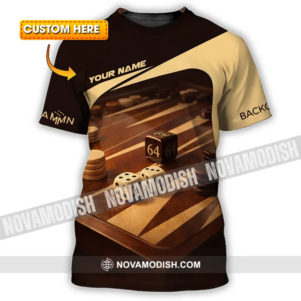 Unisex Shirt - Custom Backgammon 3D Shirt T-shirt