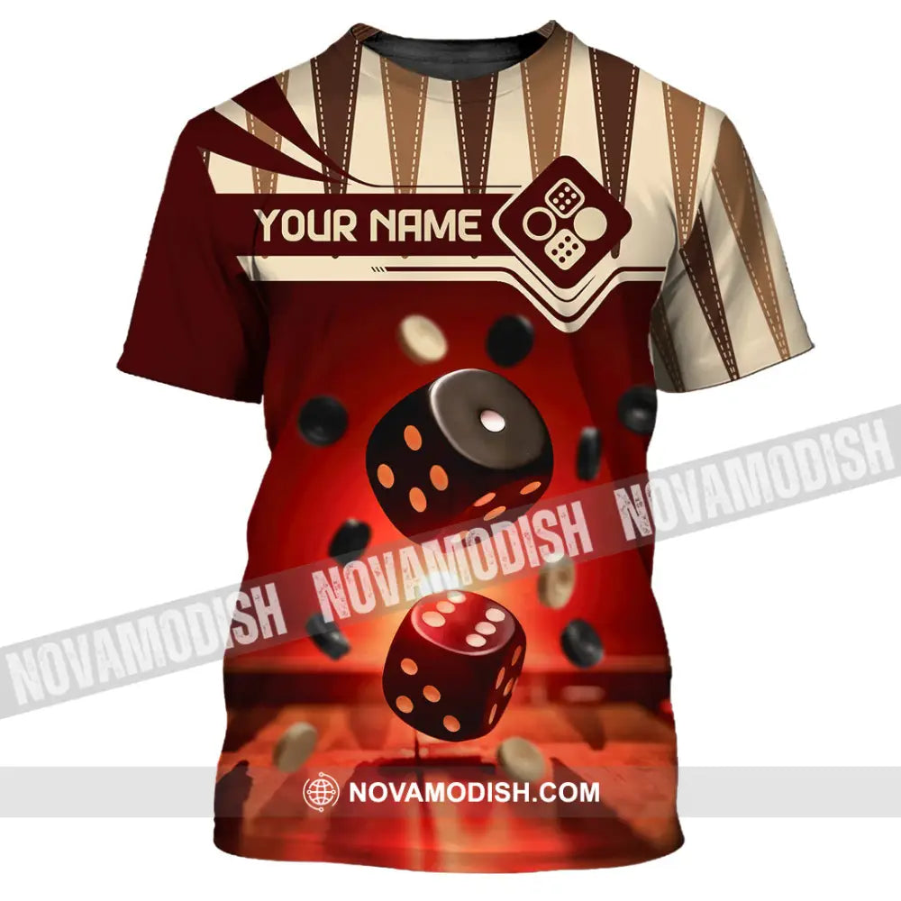 Unisex Shirt - Custom Backgammon 3D Shirt T-Shirt / S T-shirt