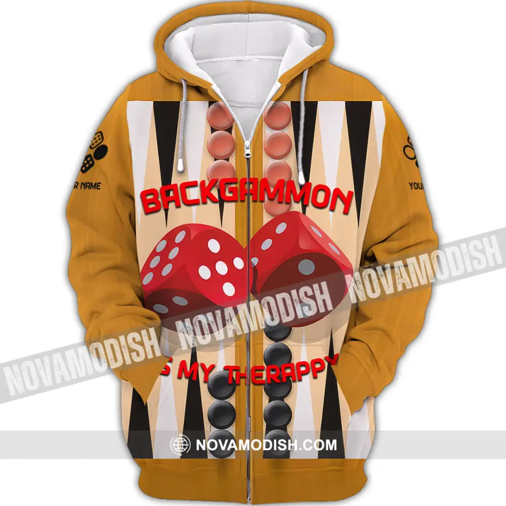 Unisex Shirt - Custom Backgammon 3D Shirt Zipper Hoodie / S T-shirt