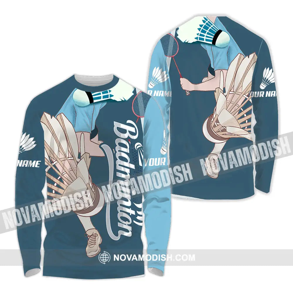 Unisex Shirt - Custom Badminton 3D Shirt Long Sleeve Shirt / S T-shirt