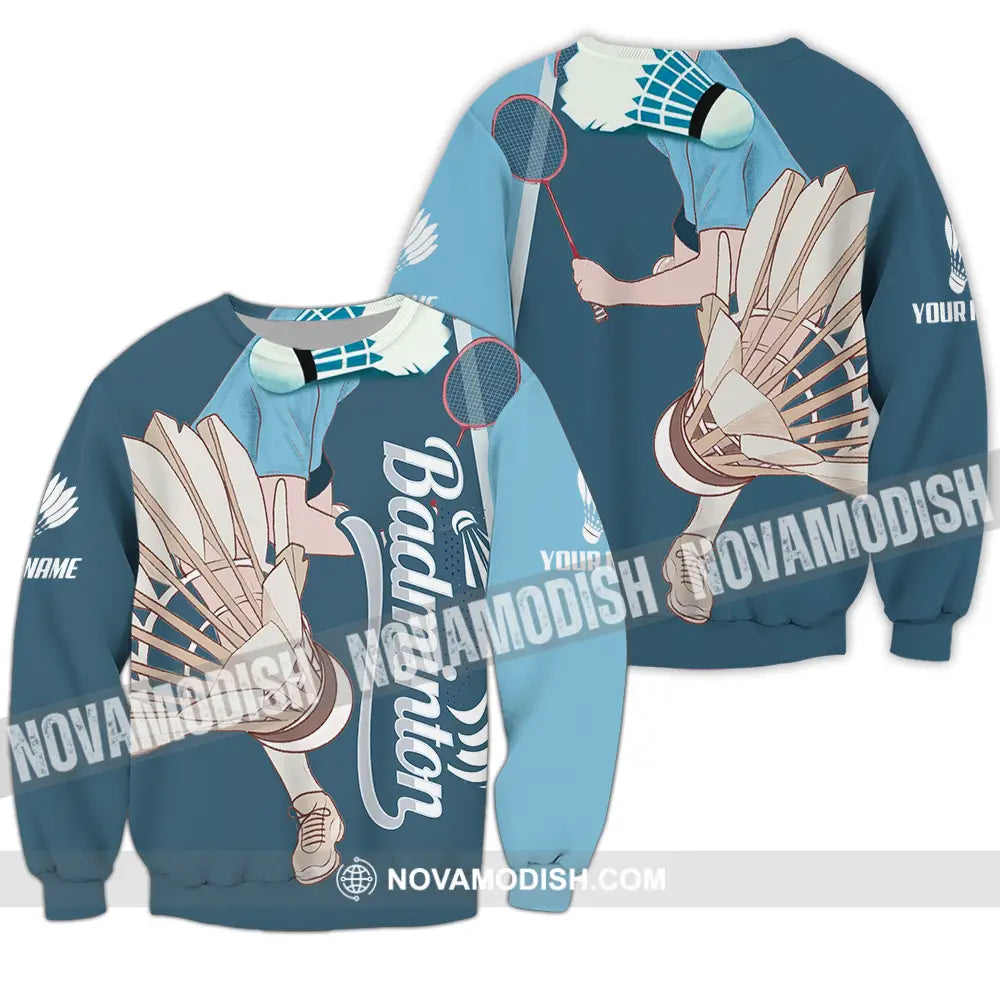 Unisex Shirt - Custom Badminton 3D Shirt Long Sleeve / S T-shirt