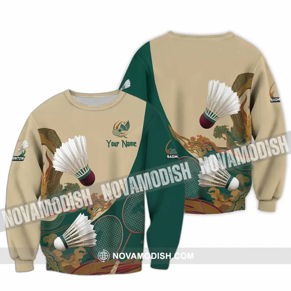 Unisex Shirt - Custom Badminton 3D Shirt Long Sleeve / S T-shirt