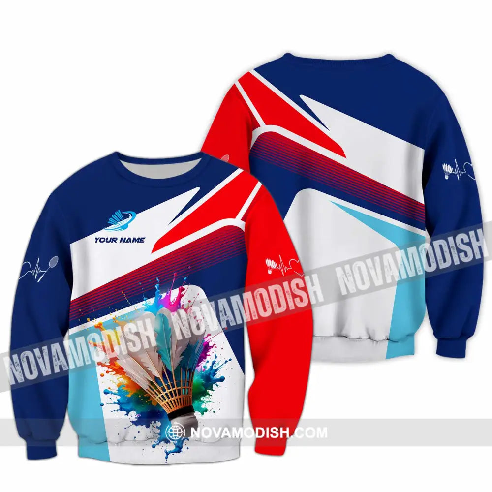 Unisex Shirt - Custom Badminton 3D Shirt Long Sleeve / S T-shirt