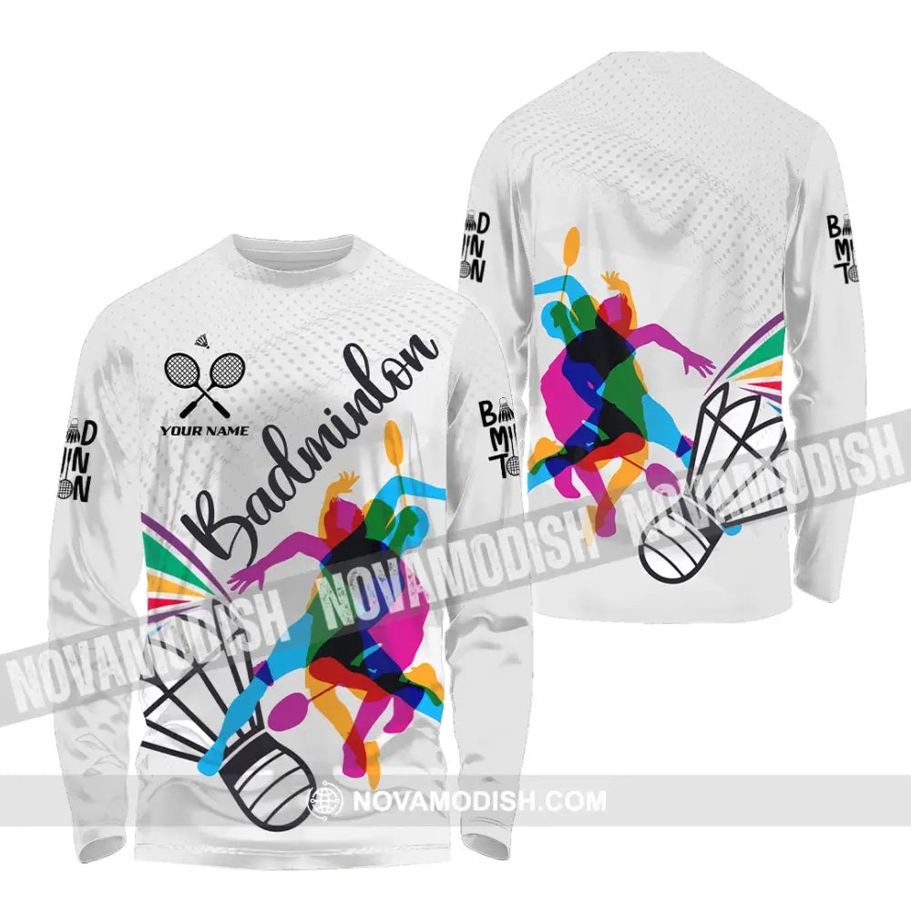 Unisex Shirt - Custom Badminton 3D Shirt Long Sleeve Shirt / S T-shirt