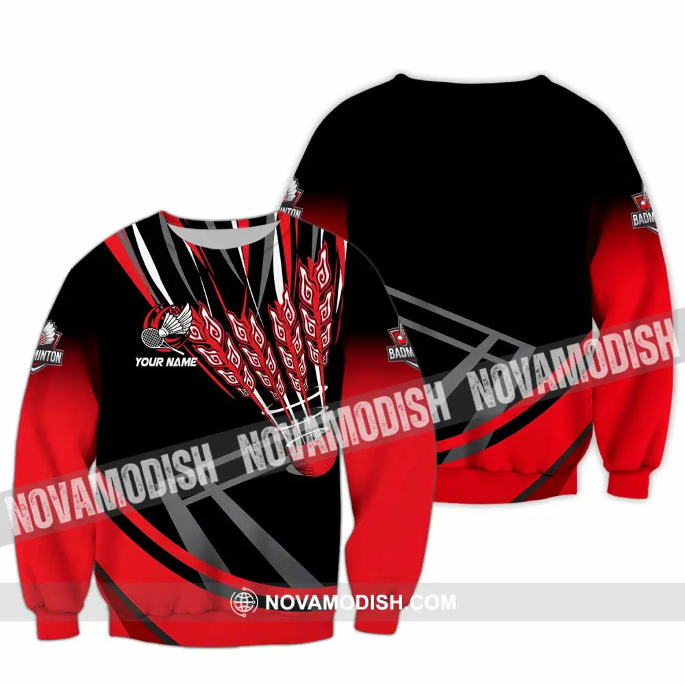 Unisex Shirt - Custom Badminton 3D Shirt Long Sleeve / S T-shirt