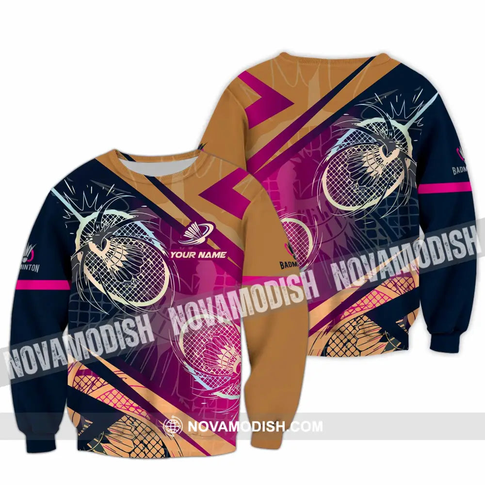 Unisex Shirt - Custom Badminton 3D Shirt Long Sleeve / S T-shirt