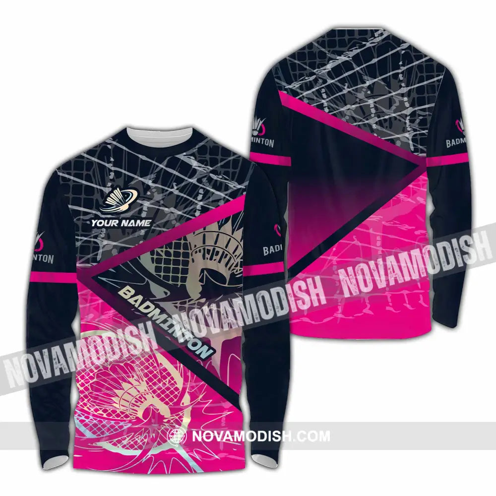 Unisex Shirt - Custom Badminton 3D Shirt Long Sleeve Shirt / S T-shirt
