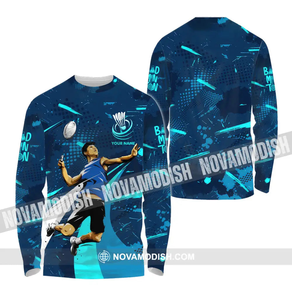 Unisex Shirt - Custom Badminton 3D Shirt Long Sleeve Shirt / S T-shirt