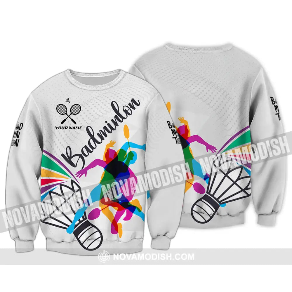 Unisex Shirt - Custom Badminton 3D Shirt Long Sleeve / S T-shirt