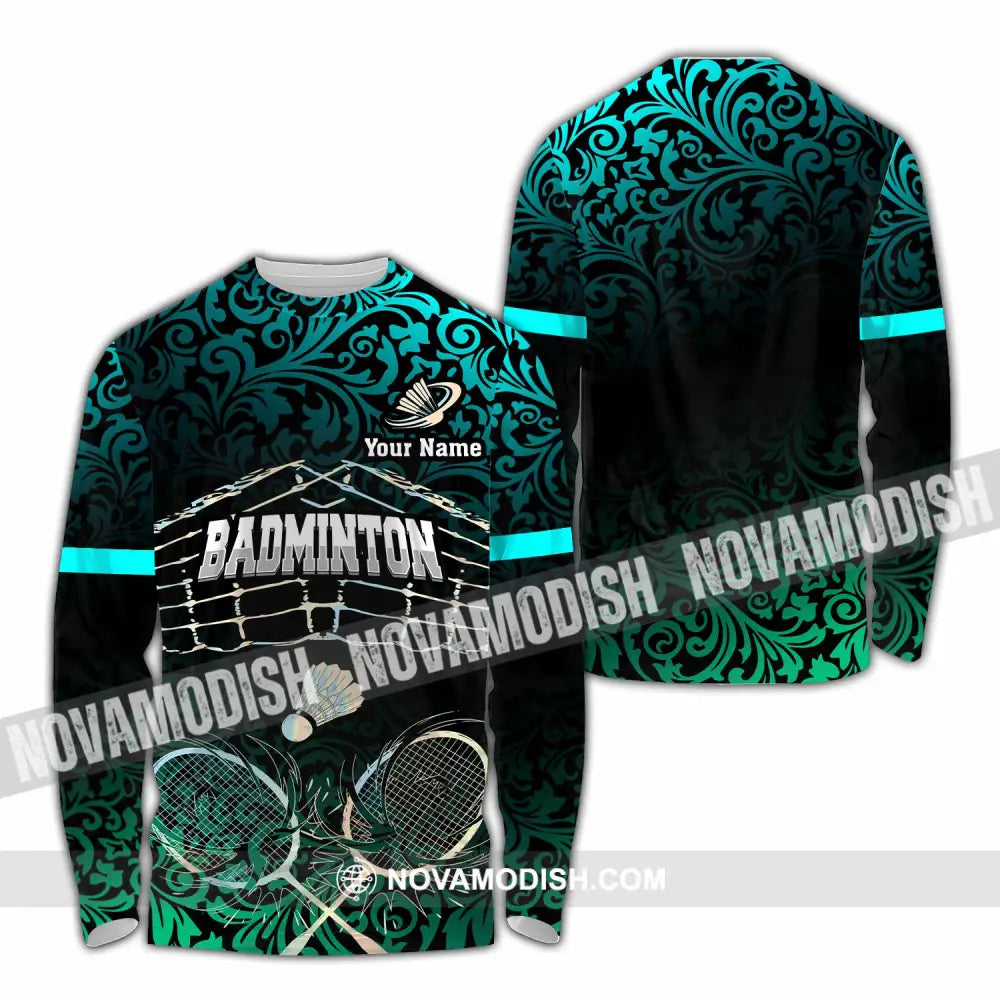 Unisex Shirt - Custom Badminton 3D Shirt Long Sleeve Shirt / S T-shirt