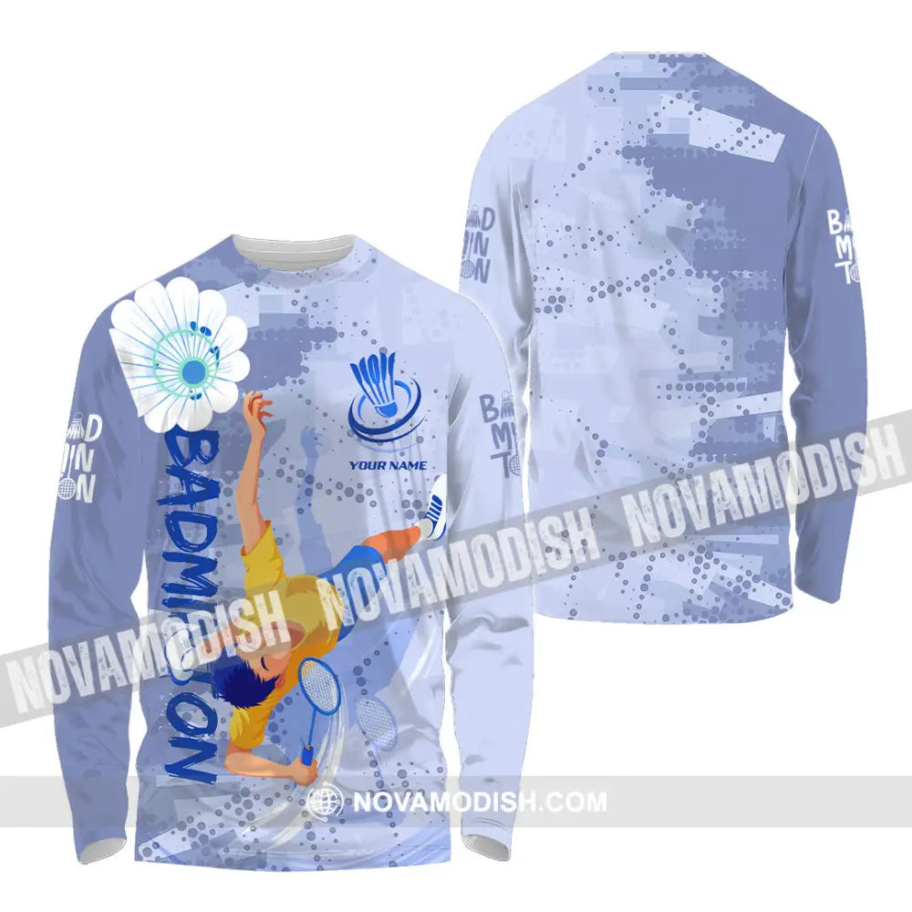 Unisex Shirt - Custom Badminton 3D Shirt Long Sleeve Shirt / S T-shirt