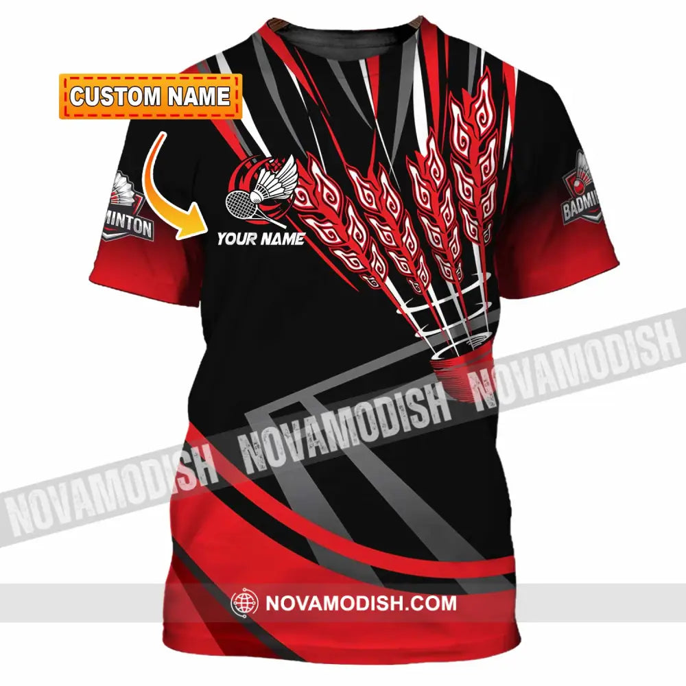 Unisex Shirt - Custom Badminton 3D Shirt T-shirt
